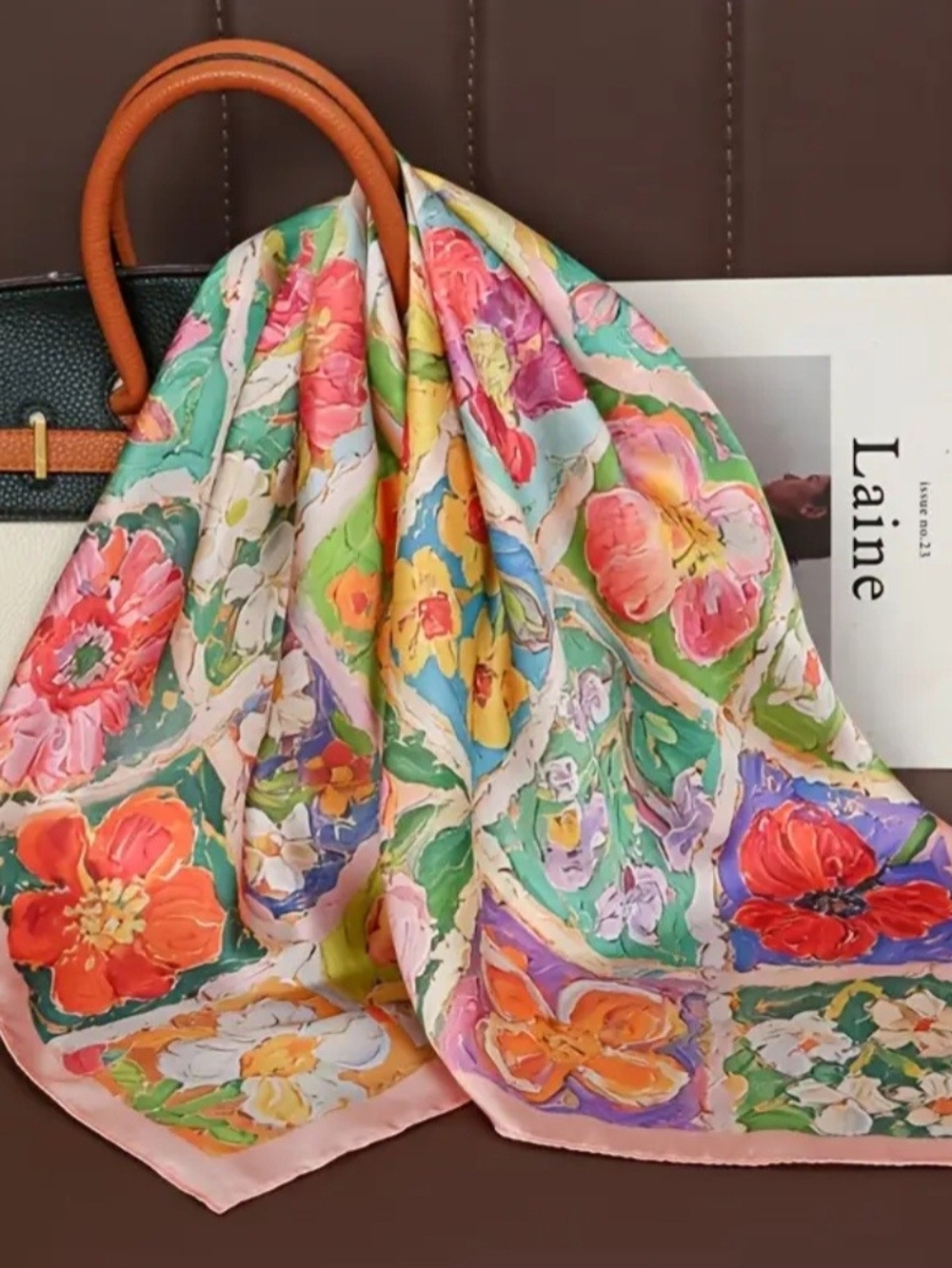 Floral. Scarf - Picture 2 of 5